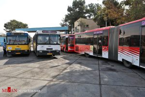 شلوغی اتوبوس‌های شهر تهران